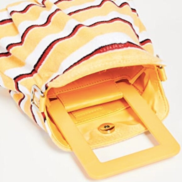 Solid&Striped Mini Summer Tote Yellow White NWOT - Picture 3 of 12